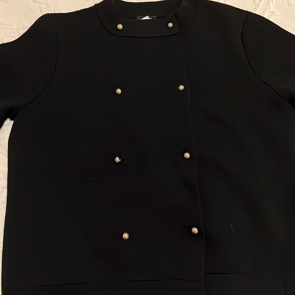 J. Crew Vintage Double Breasted Cardigan | Black | Size Medium